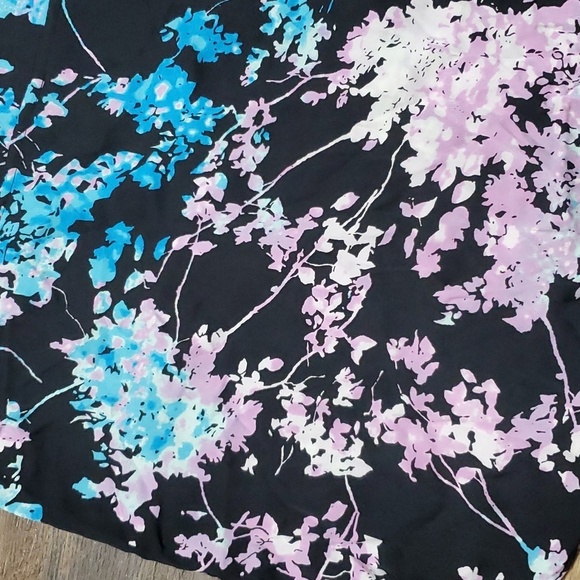 Diane von Furstenberg silk blend purple blue floral tie waist mini Freya dress - Picture 9 of 9